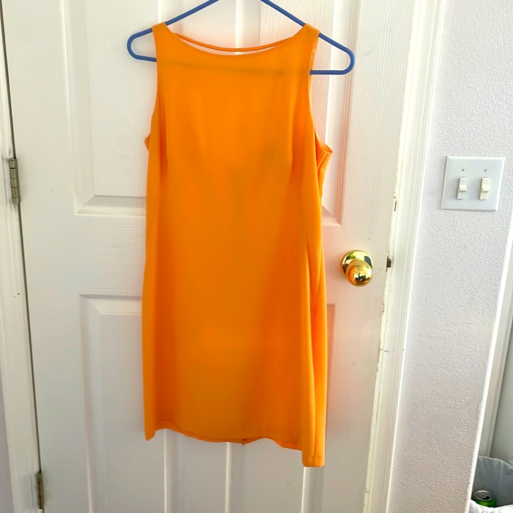 Cute orangey sleeveless dress